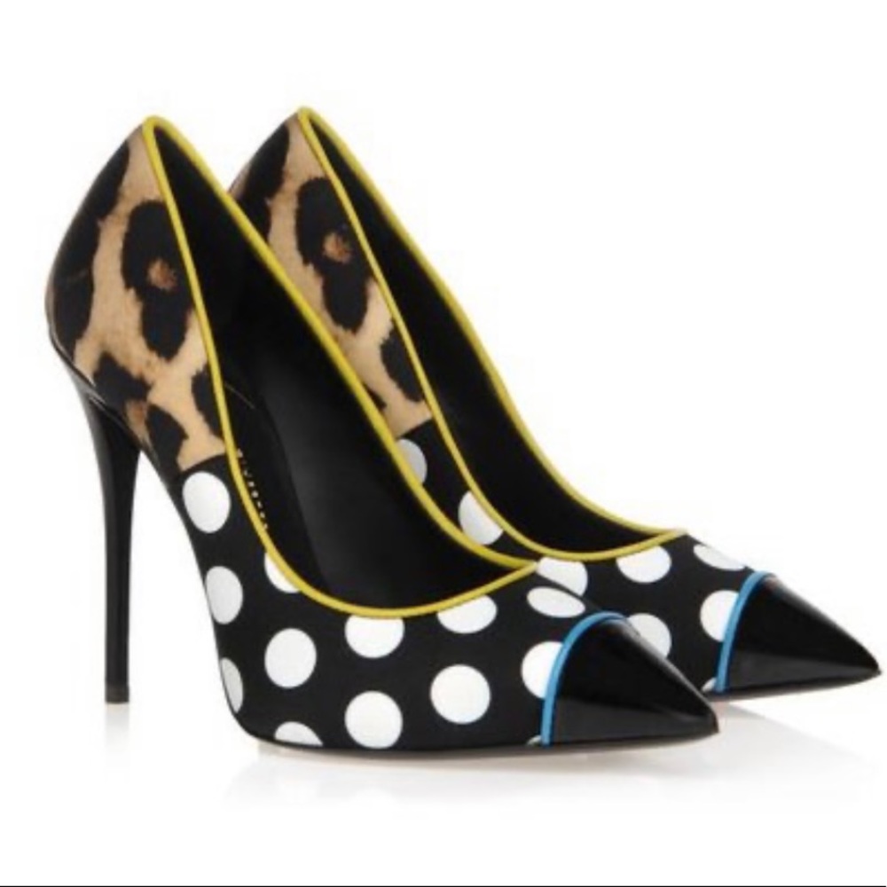 Giuseppe Zanotti Half Polka Dot Half Leopard Pump